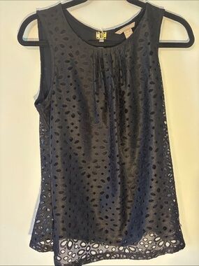 Banana Republic Black Eyelet Sleeveless Camisole